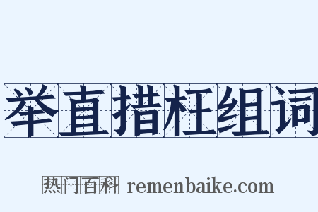 举直措枉组词是什么意思的图片